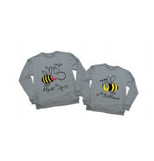 Пчелки - парные свитшоты для мужа и жены