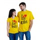 I love my boy, I love my girl - парные футболки для двоих влюбленных купить в интернет магазине