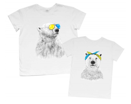 Медведи - парные футболки патриотичные купить в интернет магазине