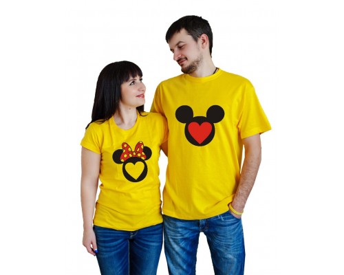 Міккі Мауси силуети - парні футболки для двох купити в інтернет магазині