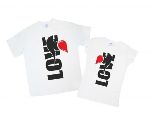 Love - парные футболки для двоих влюбленных купить в интернет магазине
