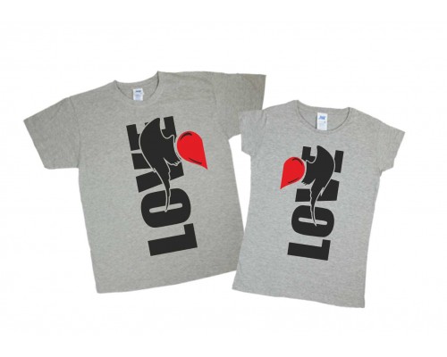 Love - парные футболки для двоих влюбленных купить в интернет магазине