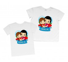 Love is - парные футболки для двоих влюбленных