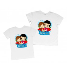 Love is - парные футболки для двоих влюбленных