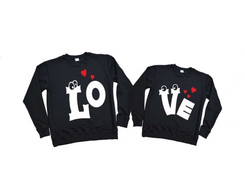 LOVE - парные свитшоты для двоих влюбленных купить в интернет магазине