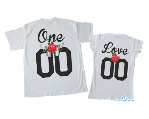 One Love - парні футболки для двох закоханих купити в інтернет магазині
