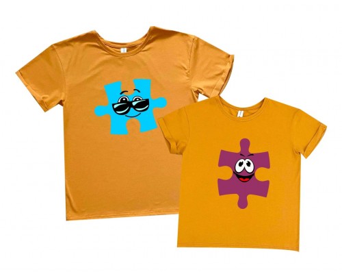Пазли - парні футболки для двох закоханих купити в інтернет магазині