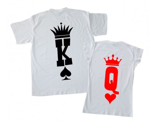 King, Queen - парні футболки для двох купити в інтернет магазині