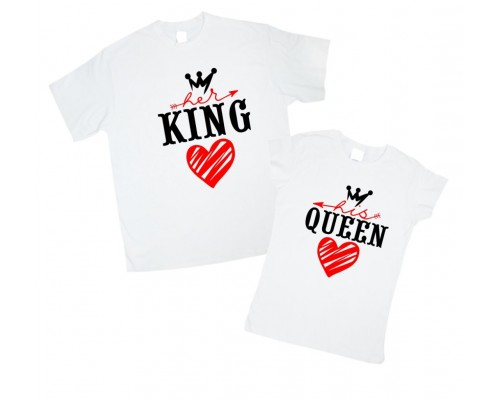 Her King, His Queen - парные футболки для влюбленных купить в интернет магазине