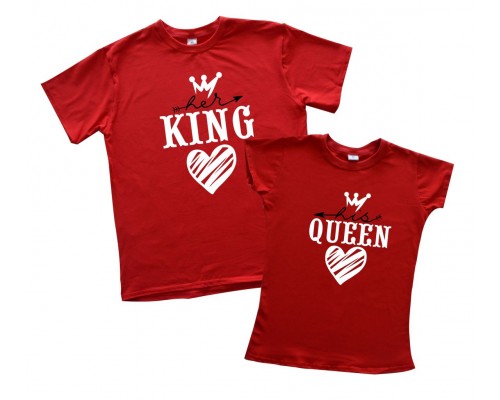 Her King, His Queen - парні футболки для закоханих купити в інтернет магазині