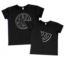 Пицца - парные футболки для двоих влюбленных