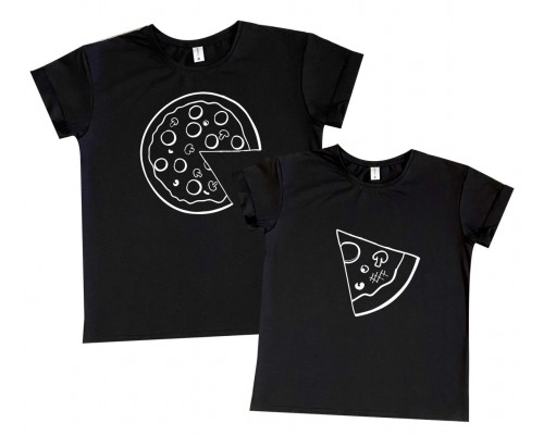 Піца - парні футболки для двох закоханих купити в інтернет магазині