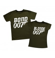 Bond 007, Blonde 007 - парные футболки для двоих