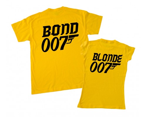 Bond 007, Blonde 007 - парні футболки для двох купити в інтернет магазині