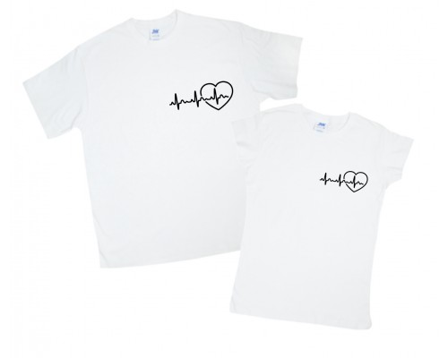 Сердцебиение - парные футболки для двоих влюбленных купить в интернет магазине