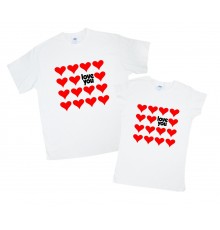 Love you - парные футболки для двоих влюбленных
