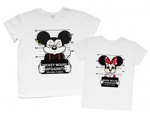 Mickey Mouse, Minnie Mouse - парные футболки для двоих купить в интернет магазине