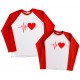 Сердце кардиограмма - парные регланы для двоих влюбленных купить в интернет магазине