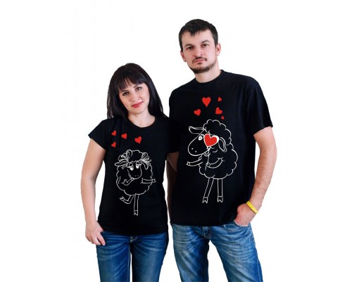 Барашки - парные футболки для двоих влюбленных купить в интернет магазине