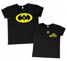 Бэтмен Мой герой - парные футболки патриотичные
