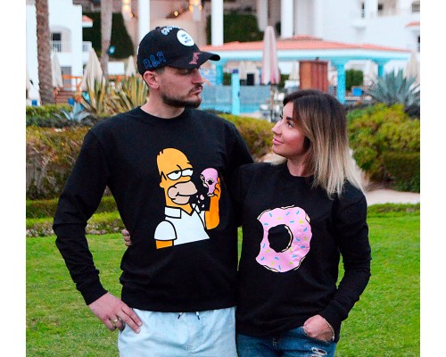 Сімпсони - парні світшоти для чоловіка та дружини купити в інтернет магазині