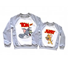 Tom and Jerry - парные 2-х цветные свитшоты для влюбленных