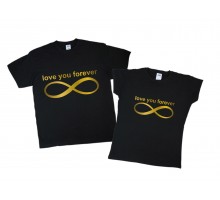 love you forever - парные футболки для двоих влюбленных