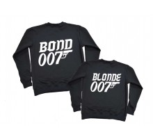 Bond 007, Blonde 007 - парные свитшоты для двоих