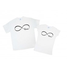 Love бесконечность - парные футболки для двоих влюбленных