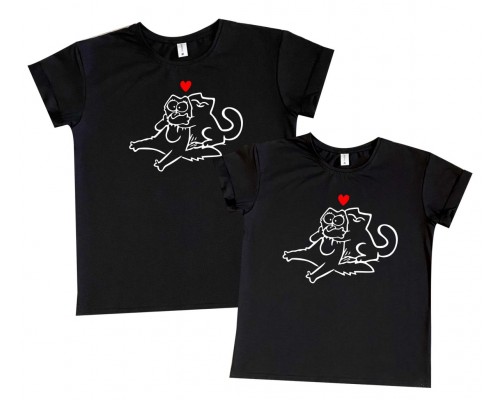 Коти Саймона - парні футболки для двох закоханих купити в інтернет магазині