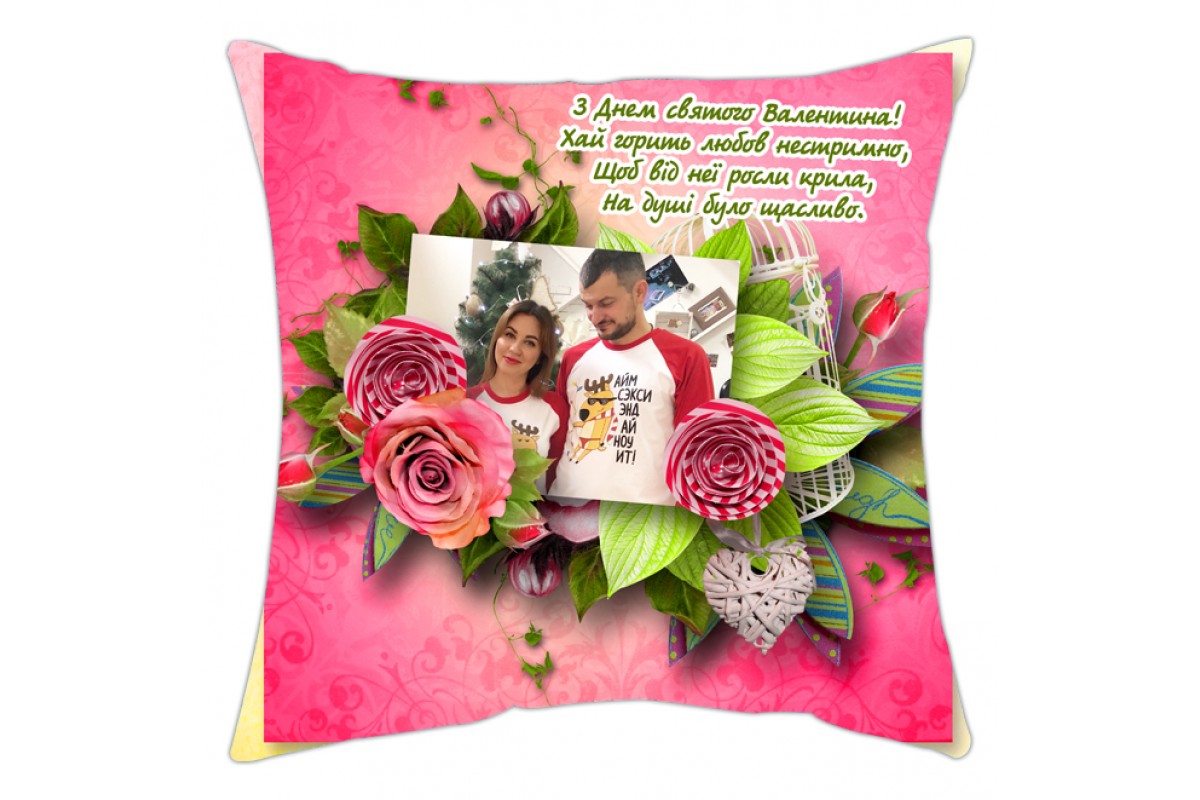 На молнии с розами подушка для дома купить в интернет магазине