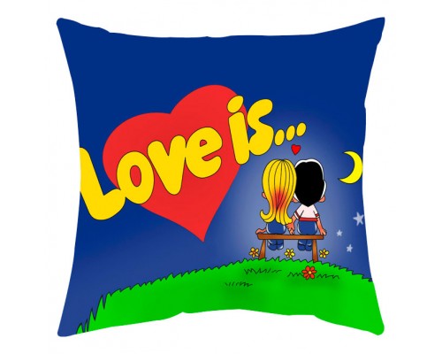 Love is - подушка декоративная для влюбленных купить в интернет магазине