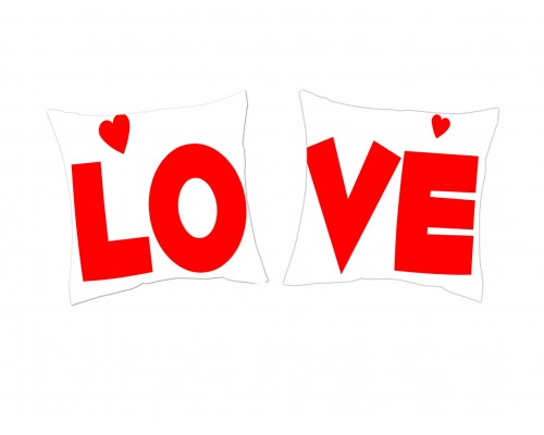 LOVE - подушки декоративні для закоханих купити в інтернет магазині
