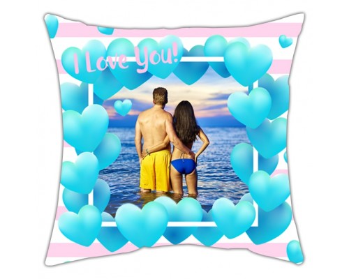 I Love You - подушка з фото на замовлення для закоханих купити в інтернет магазині