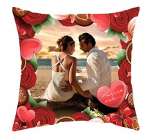 Кохаю тебе - подушка з фотографією декоративна
