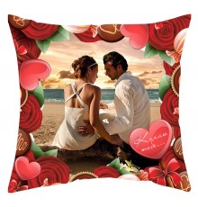 Кохаю тебе - подушка з фотографією декоративна