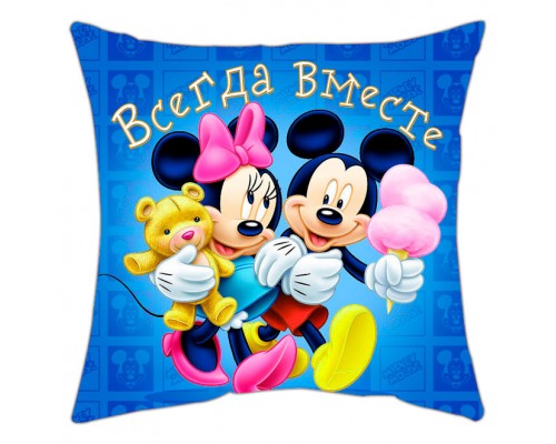 Завжди разом - подушка декоративна для закоханих з Міккі Маусами купити в інтернет магазині