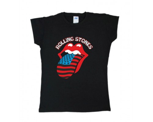 Футболка женская Rolling Stones губы и язык купить в интернет магазине