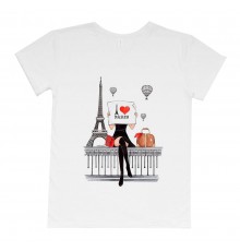 Футболка женская "I love Paris"