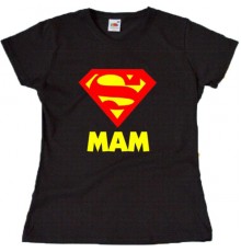 Футболка жіноча "Super MOM" супермен